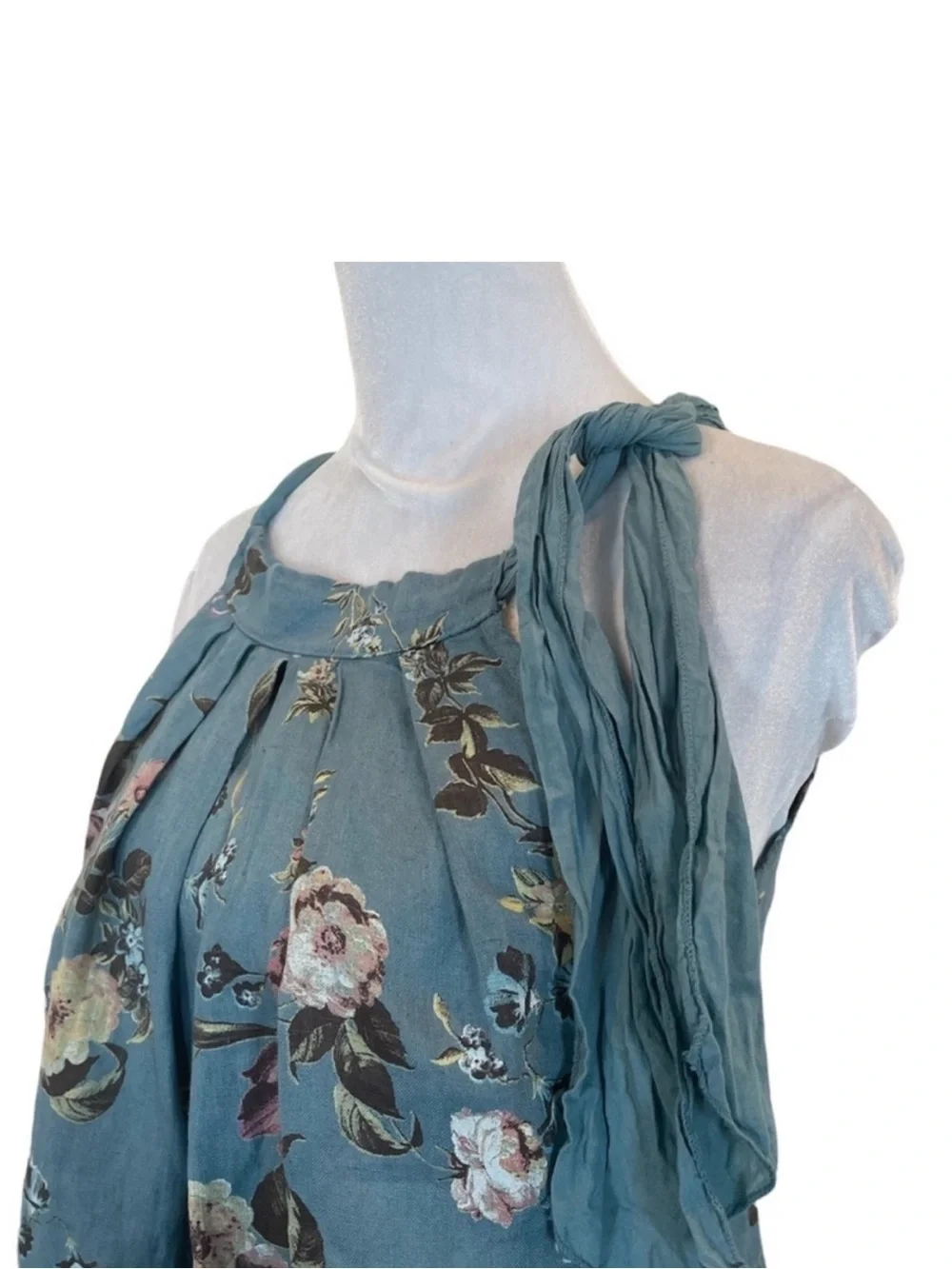 Bellambra 100% linen halter neck floral sleeveless sundress size extra small - Picture 4 of 11
